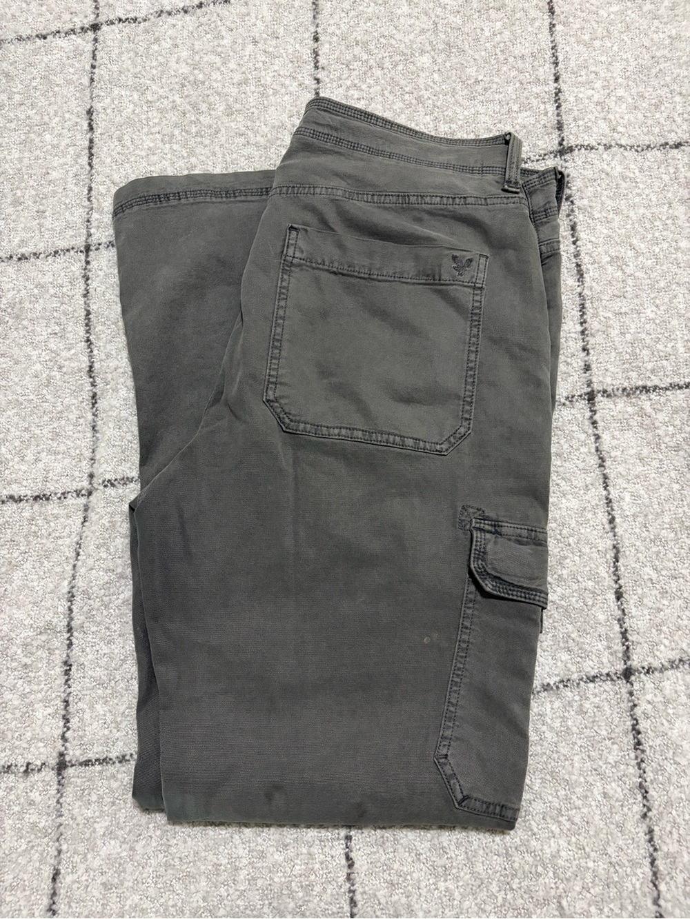 American Eagle Outfitters Women’s Boot Cut Cargo Pants — Charcoal Gray